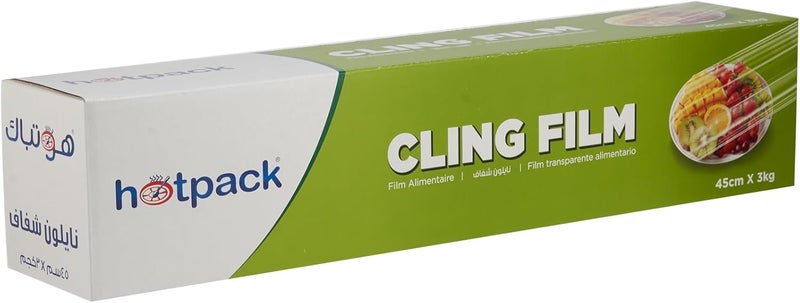 Hotpack Cling Film - 408 Meter Long, 45cm Wide Transparent Food Wrap Film - Image 3